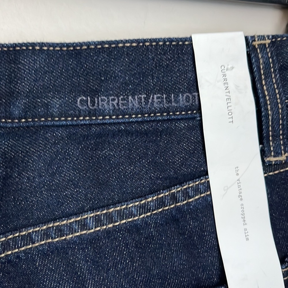 NWT Current Elliot Vintage Cropped Slim Denim Jeans - Picture 5 of 5